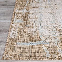 Charm Tiverton Sand-Ivory 5 ft. x 8 ft. Indoor/Outdoor Area Rug by Couristan -Artistic Weavers || Couristan Sales Store sand ivory couristan outdoor rugs 25592007051076t 4f 1000