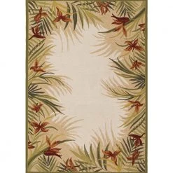 Covington Tropic Gardens Sand Multi 6 ft. x 8 ft. Indoor/Outdoor Area Rug by Couristan