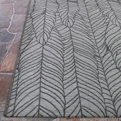 Dolce Majorelle Silver Gray-Black 4 ft. x 6 ft. Indoor/Outdoor Area Rug by Couristan -Artistic Weavers || Couristan Sales Store silver black couristan outdoor rugs 75030575040510t 4f 1000