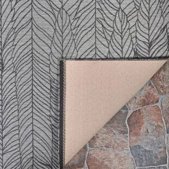 Dolce Majorelle Silver Gray-Black 4 ft. x 6 ft. Indoor/Outdoor Area Rug by Couristan -Artistic Weavers || Couristan Sales Store silver black couristan outdoor rugs 75030575040510t 66 1000