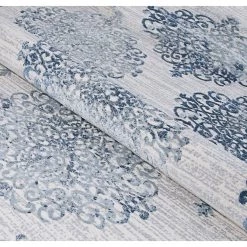 Calinda Montebello Steel Blue-Ivory 9 ft. x 12 ft. Area Rug by Couristan -Artistic Weavers || Couristan Sales Store steel blue ivory couristan area rugs 51760758092125t 1f 1000