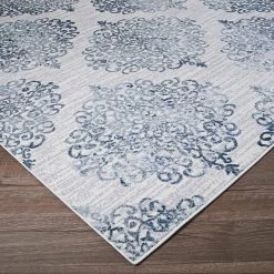 Calinda Montebello Steel Blue-Ivory 9 ft. x 12 ft. Area Rug by Couristan -Artistic Weavers || Couristan Sales Store steel blue ivory couristan area rugs 51760758092125t c3 1000