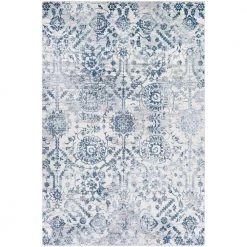 Calinda Marlowe Steel Blue-Ivory 8 ft. x 11 ft. Area Rug by Couristan
