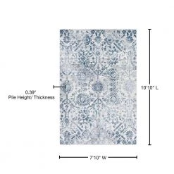 Calinda Marlowe Steel Blue-Ivory 8 ft. x 11 ft. Area Rug by Couristan 19 Calinda Marlowe Steel Blue-Ivory 8 ft. x 11 ft. Area Rug by Couristan -Artistic Weavers || Couristan Sales Store steel blue ivory couristan area rugs 51780758710101t 76 1000