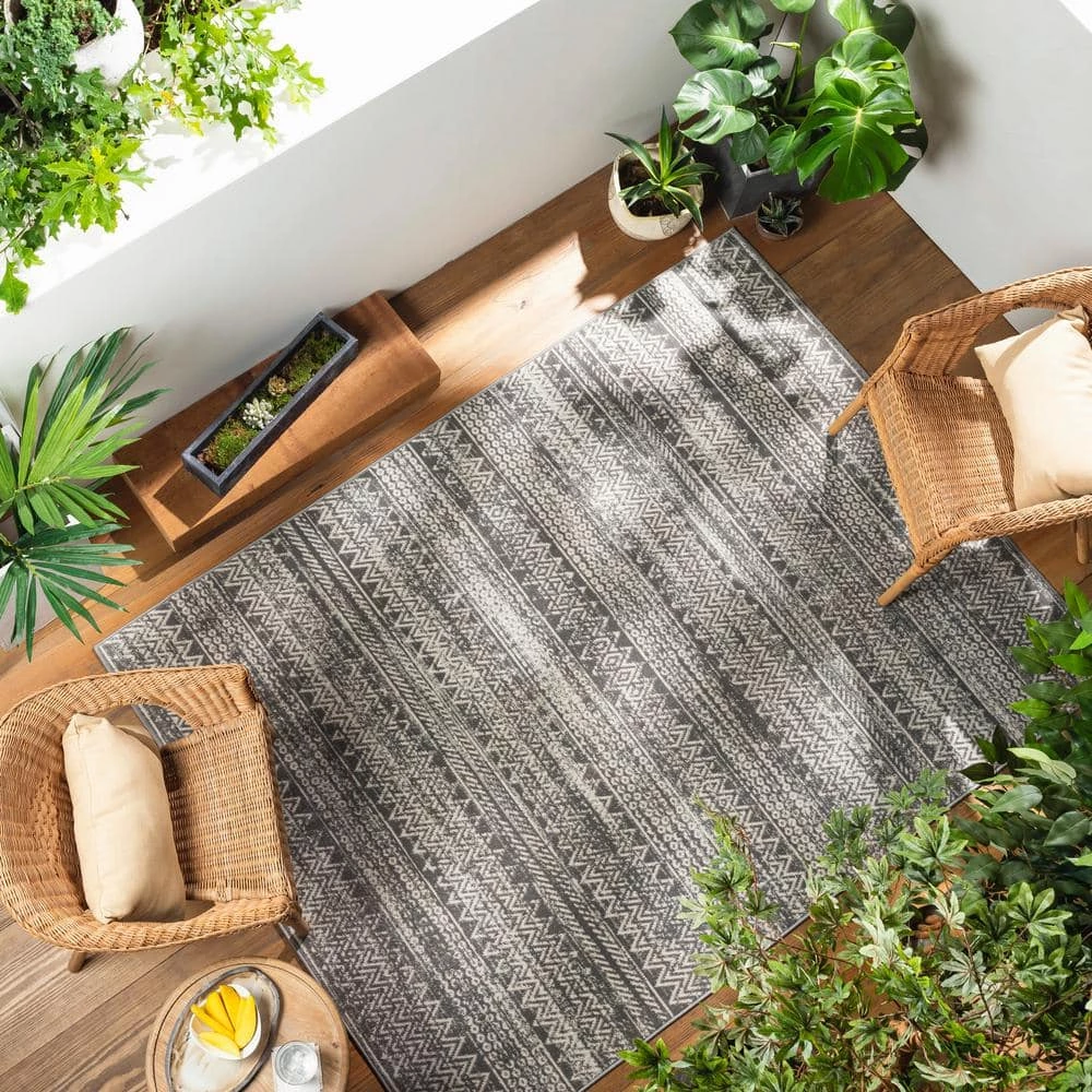 Redondo Beach Stone Global 8 ft. x 10 ft. Indoor/Outdoor Area Rug by Artistic Weavers 3 Redondo Beach Stone Global 8 ft. x 10 ft. Indoor/Outdoor Area Rug by Artistic Weavers - Image 3