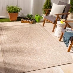 Lindale Tan 8 ft. x 10 ft. Cottage Indoor/Outdoor Area Rug by Artistic Weavers -Artistic Weavers || Couristan Sales Store tan artistic weavers outdoor rugs s00161061148 31 1000