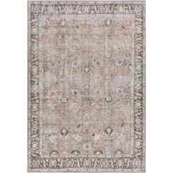 Vernon Taupe/Rose 8 ft. x 10 ft. Indoor Machine-Washable Area Rug by Artistic Weavers
