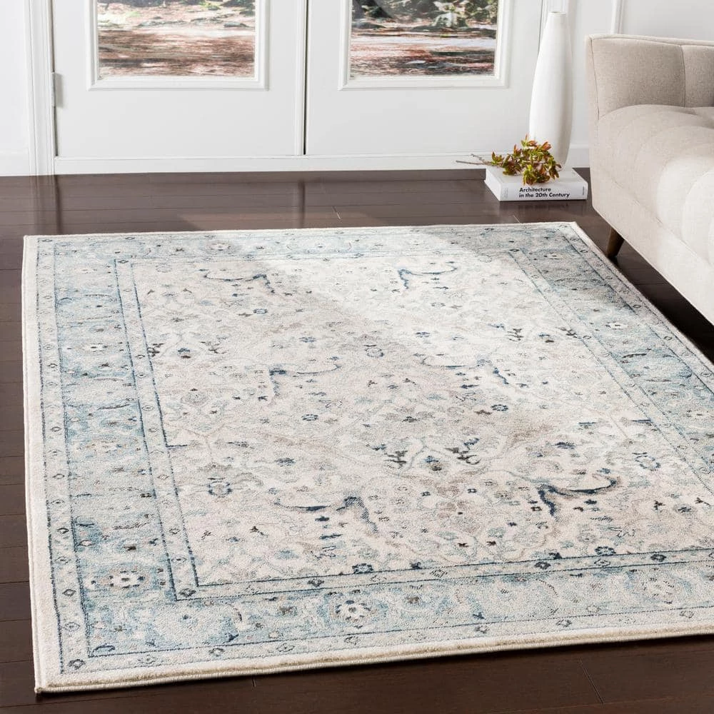 Cairo Teal/Grey 9 ft. x 12 ft. 3 in. Oriental Area Rug by Artistic Weavers 2 Cairo Teal/Grey 9 ft. x 12 ft. 3 in. Oriental Area Rug by Artistic Weavers - Image 2