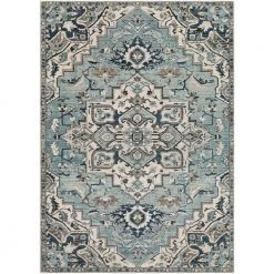 Cairo Teal/Ivory 7 ft. 10 in. x 9 ft. 10 in. Oriental Area Rug by Artistic Weavers