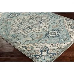 Cairo Teal/Ivory 7 ft. 10 in. x 9 ft. 10 in. Oriental Area Rug by Artistic Weavers -Artistic Weavers || Couristan Sales Store teal ivory artistic weavers area rugs s00161011436 c3 1000