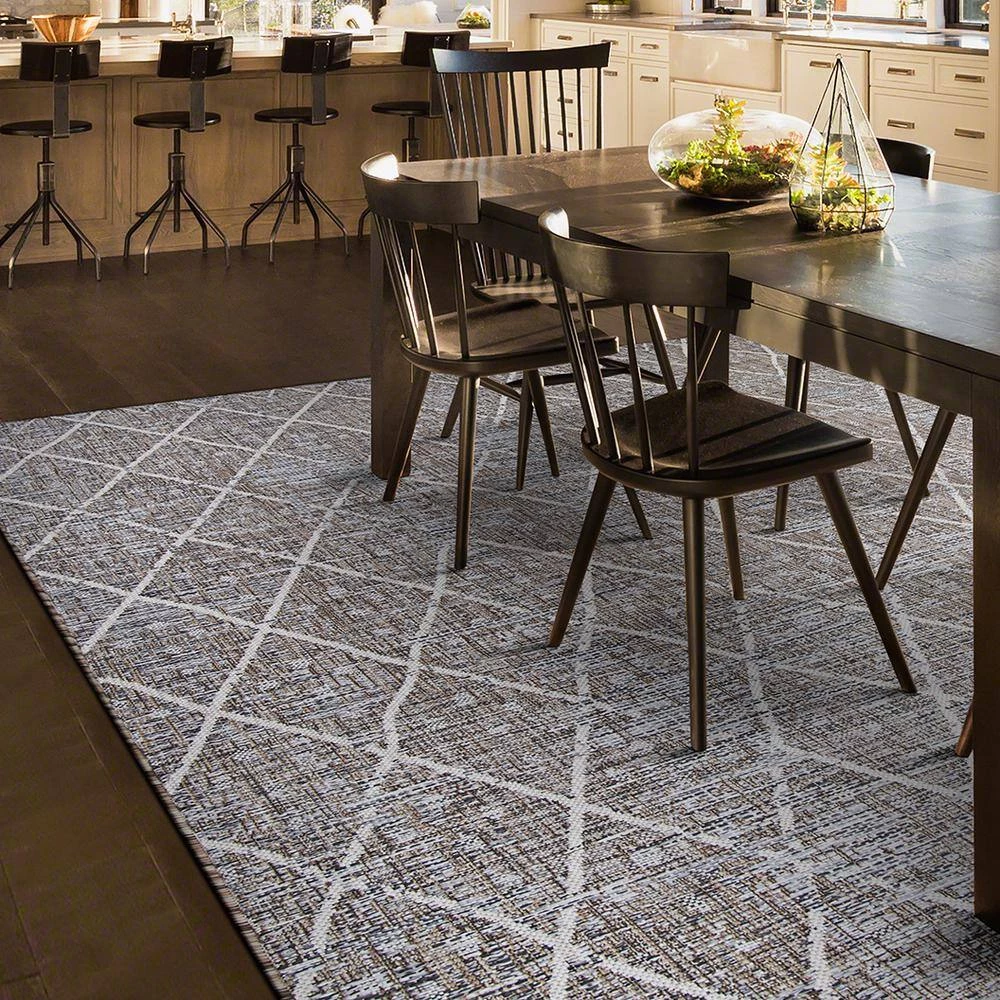 Charm Thicket Twig Brown 8 ft. x 11 ft. Indoor/Outdoor Area Rug by Couristan 2 Charm Thicket Twig Brown 8 ft. x 11 ft. Indoor/Outdoor Area Rug by Couristan - Image 2